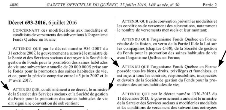 Gazette officielle du Qubec, 27 juillet 2016, 148 e anne, n o 30 p. 4080 - Dcret 693-2016, 6 juillet 2016