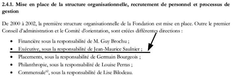 Jean-Maurice Saulnier tait directeur   l'excutive  la fondation Lucie et Andr Chagnon 