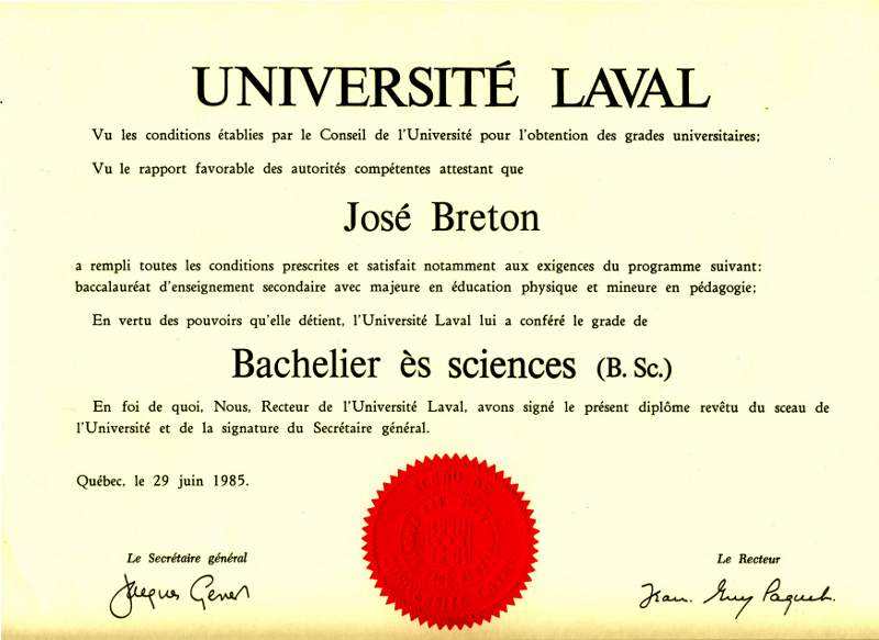 Diplme en ducation physique l'Universit Laval