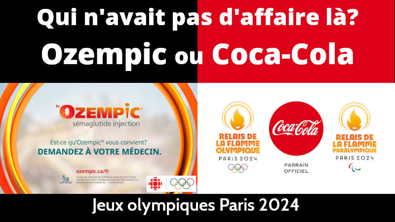 Ozempic ou Coca-cola Qui n'avait pas d'affaire l? Jeux olympiques Paris 2024