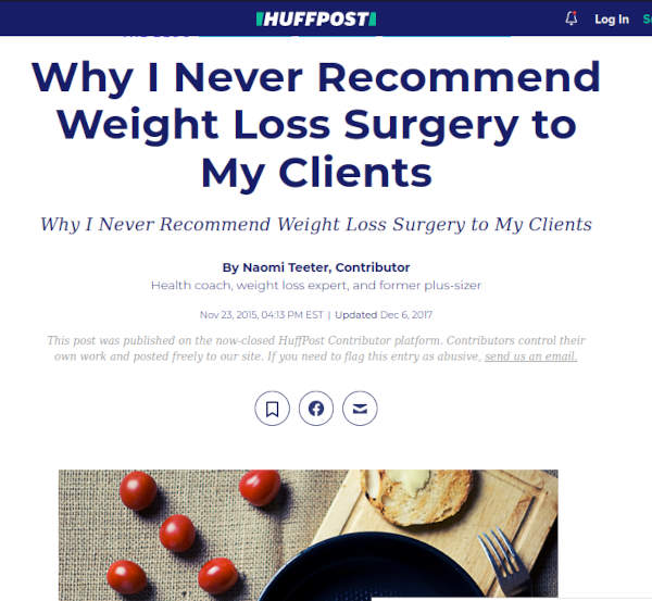 Why I Never Recommend Weight Loss Surgery to My Clients